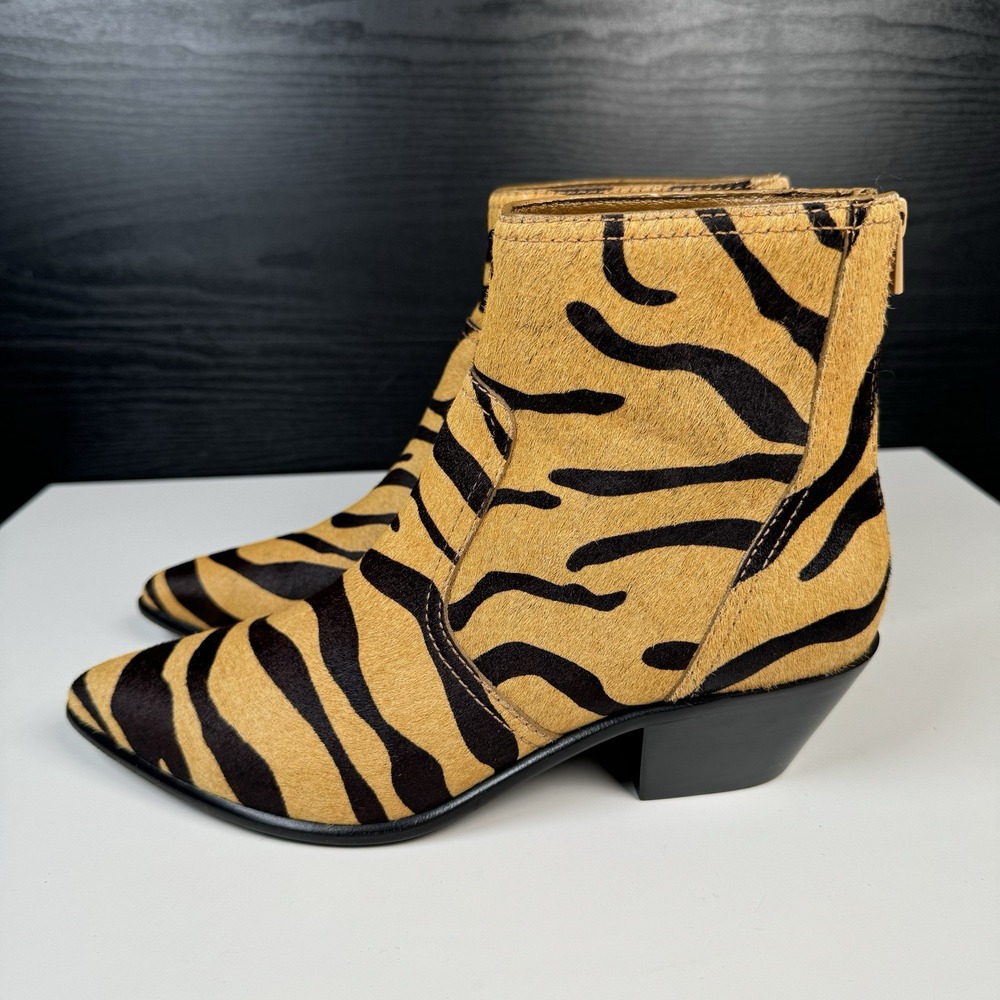 Loeffler Randall Joni-hc Womens Ankle Booties Tiger - REAL COW FUR BRAZIL - 8 B